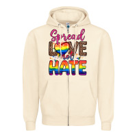 Sandshell spread love not hate Zipper Hoodie - Zillion Design Studio