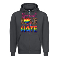 Smoke spread love not hate Zipper Hoodie - Zillion Design Studio