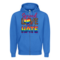 True Royal spread love not hate Zipper Hoodie - Zillion Design Studio