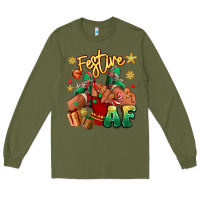 Army Green festive af christmas black girl children sneakers Long Sleeve Tee - RanaPortraitStore