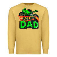 Antique Gold racing dad with racing motorcycle Premium Sweatshirt - AdoDesignShop