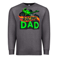 Charcoal Heather racing dad with racing motorcycle Premium Sweatshirt - AdoDesignShop