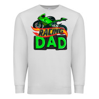 Dove Grey racing dad with racing motorcycle Premium Sweatshirt - AdoDesignShop