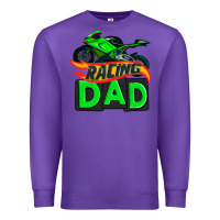 Purple racing dad with racing motorcycle Premium Sweatshirt - AdoDesignShop