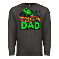 Smoke racing dad with racing motorcycle Premium Sweatshirt - AdoDesignShop