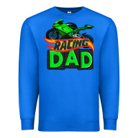 True Royal racing dad with racing motorcycle Premium Sweatshirt - AdoDesignShop