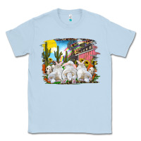 Dusty Blue Easter Farm With Bunnies Classic Tee - RanaPortraitStore