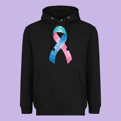 Thyroid Cancer Ribbon Fa Element Heavyweight Hoodie Designed By Fadigitalartstudio
