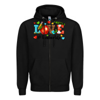 Black love teacher life Zipper Hoodie - texasbilliewilder