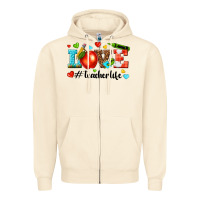 Sandshell love teacher life Zipper Hoodie - texasbilliewilder