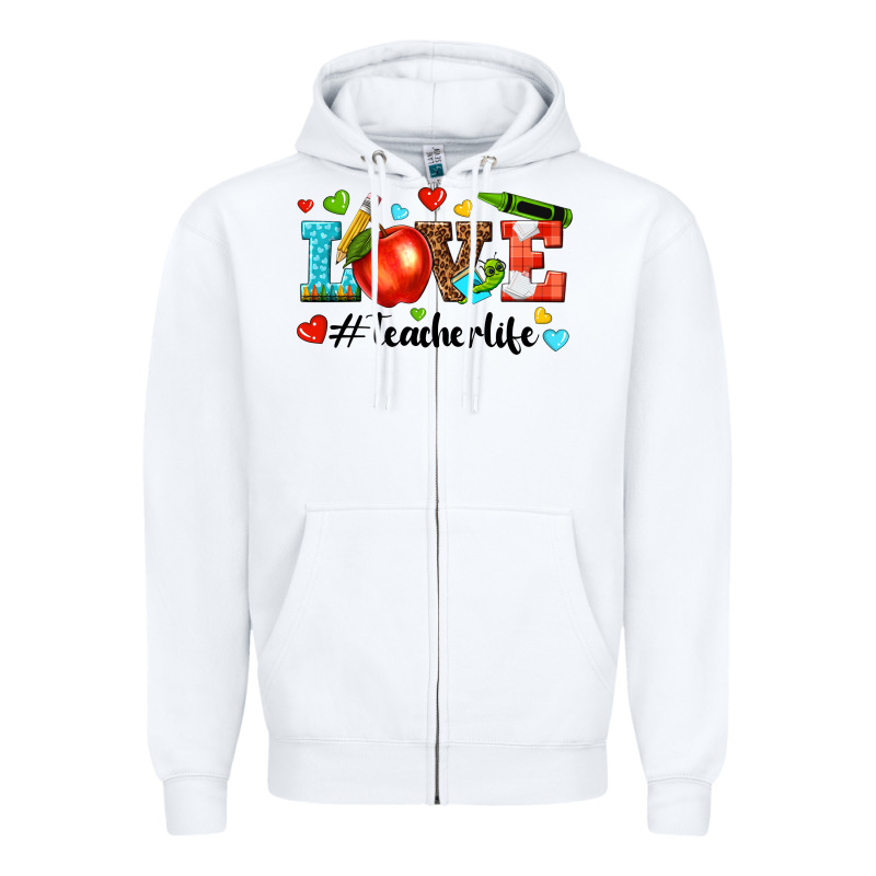 Love Teacher Life Zipper Hoodie by texasbilliewilder | Teevron