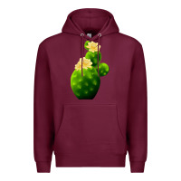 Burgundy texas cactus Premium Hoodie - LillyAllenDesigns