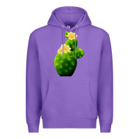 Purple texas cactus Premium Hoodie - LillyAllenDesigns