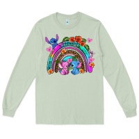 Matcha stitch and lilo rainbow Long Sleeve Tee - AdoDesignShop