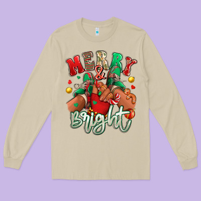 Long Sleeve Tee merry and bright black kid sneakers