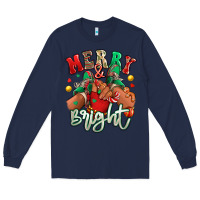 Navy merry and bright black kid sneakers Long Sleeve Tee - RanaPortraitStore