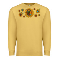 Antique Gold sunflower lady of guadalupe Premium Sweatshirt - JahusDesignShop