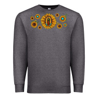 Charcoal Heather sunflower lady of guadalupe Premium Sweatshirt - JahusDesignShop