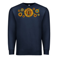 Navy sunflower lady of guadalupe Premium Sweatshirt - JahusDesignShop