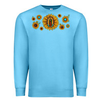 Ocean Blue sunflower lady of guadalupe Premium Sweatshirt - JahusDesignShop