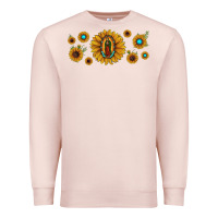 Pale Pink sunflower lady of guadalupe Premium Sweatshirt - JahusDesignShop