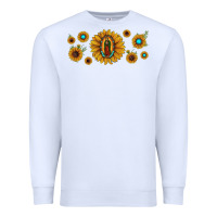 White sunflower lady of guadalupe Premium Sweatshirt - JahusDesignShop