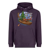 Plum lake squad Heavyweight Hoodie - HRA Design Shop