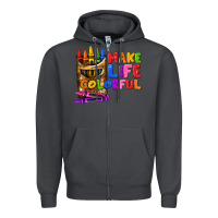 Smoke make life colorful Zipper Hoodie - texasbilliewilder