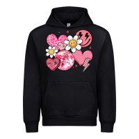 Black retro valentines day Urban Hoodie - MaliasSmallBusiness