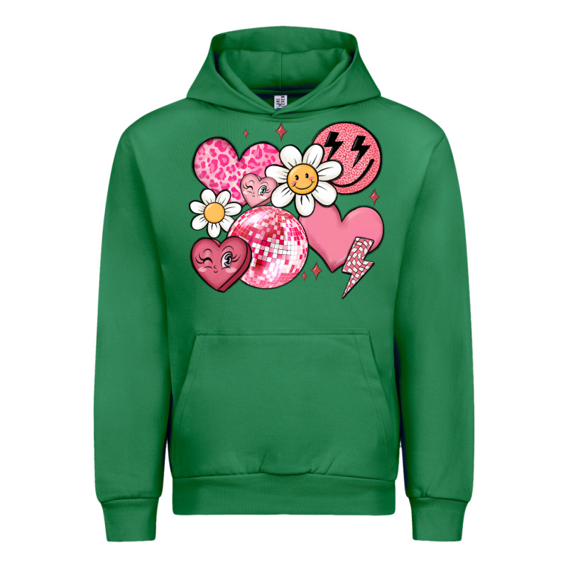 Retro Valentines Day Urban Hoodie by MaliasSmallBusiness | Teevron