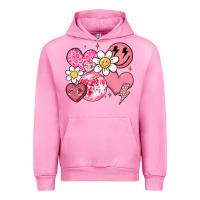 Fuchsia Pink retro valentines day Urban Hoodie - MaliasSmallBusiness
