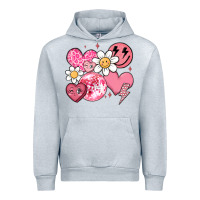 Heather Grey retro valentines day Urban Hoodie - MaliasSmallBusiness
