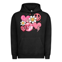 Pigment Black retro valentines day Urban Hoodie - MaliasSmallBusiness