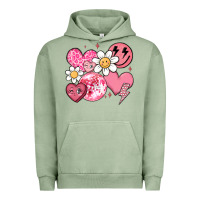 Pigment Oil Green retro valentines day Urban Hoodie - MaliasSmallBusiness