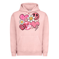 Pigment Salmon retro valentines day Urban Hoodie - MaliasSmallBusiness