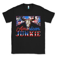 Black American junkie Classic Tee - Zillion Design Studio