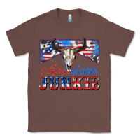 Chestnut American junkie Classic Tee - Zillion Design Studio