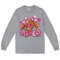 Heather Grey loved valentine's day afro girl sneakers Long Sleeve Tee - RanaPortraitStore