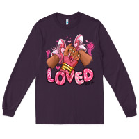 Plum loved valentine's day afro girl sneakers Long Sleeve Tee - RanaPortraitStore