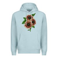 Blue Mist strawberry blonde sunflower Premium Hoodie - LillyAllenDesigns
