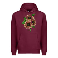Burgundy strawberry blonde sunflower Premium Hoodie - LillyAllenDesigns