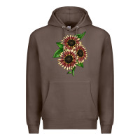 Coffee strawberry blonde sunflower Premium Hoodie - LillyAllenDesigns