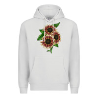 Dove Grey strawberry blonde sunflower Premium Hoodie - LillyAllenDesigns