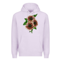 Lilac strawberry blonde sunflower Premium Hoodie - LillyAllenDesigns