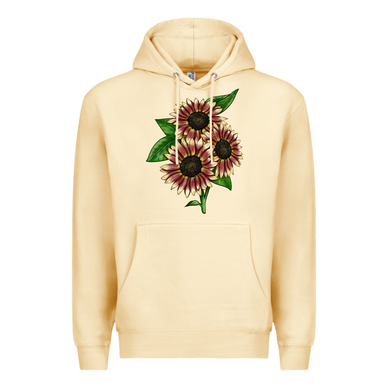 Strawberry Blonde Sunflower Premium Hoodie by LillyAllenDesigns | Teevron