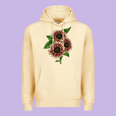 Strawberry Blonde Sunflower Premium Hoodie Designed By Lillyallendesigns