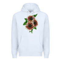 White strawberry blonde sunflower Premium Hoodie - LillyAllenDesigns