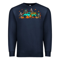 Navy fall cactus pumpkin truck Premium Sweatshirt - JahusDesignShop