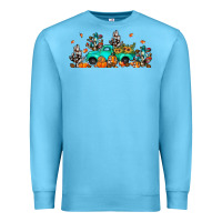 Ocean Blue fall cactus pumpkin truck Premium Sweatshirt - JahusDesignShop