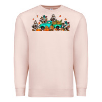 Pale Pink fall cactus pumpkin truck Premium Sweatshirt - JahusDesignShop